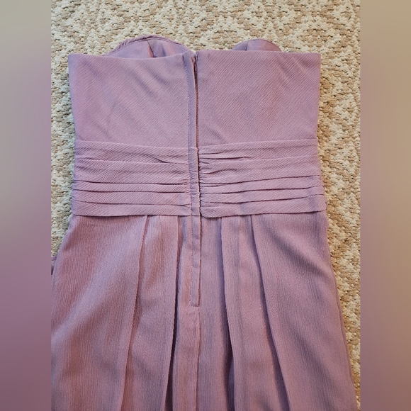 Lilac Long Strapless Dress - Picture 3 of 4
